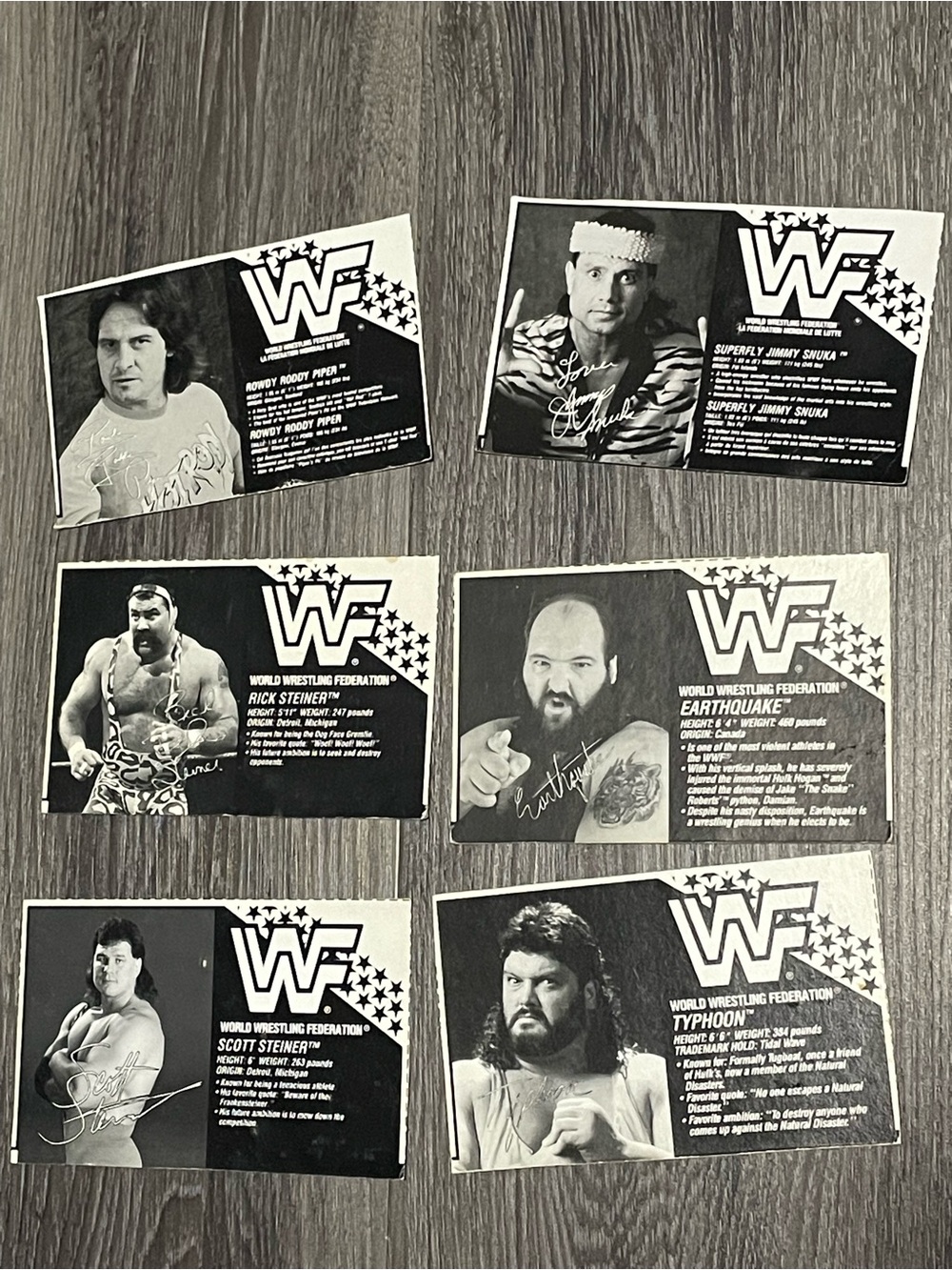 WWF Hasbro: Bio Cards